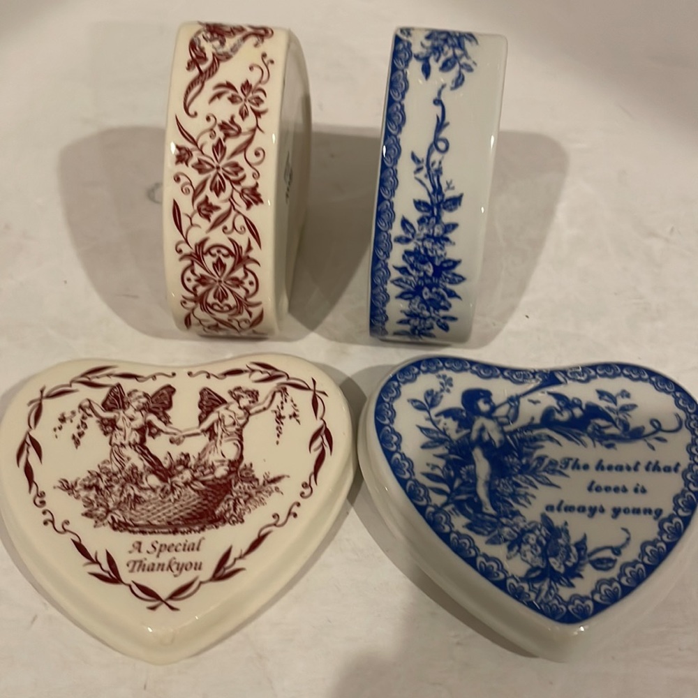 Pair of Spode Trinket Boxes